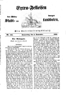 Extra-Felleisen (Würzburger Stadt- und Landbote) Donnerstag 3. September 1868
