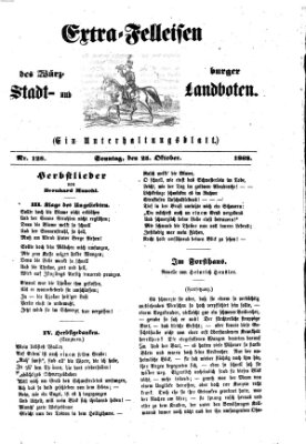 Extra-Felleisen (Würzburger Stadt- und Landbote) Sonntag 25. Oktober 1868