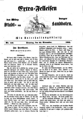 Extra-Felleisen (Würzburger Stadt- und Landbote) Sonntag 22. November 1868