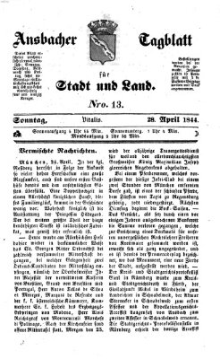 Ansbacher Tagblatt für Stadt und Land Sonntag 28. April 1844