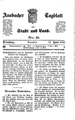 Ansbacher Tagblatt für Stadt und Land Dienstag 11. Juni 1844