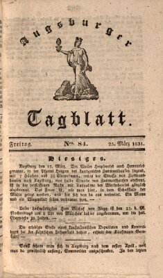 Augsburger Tagblatt Freitag 25. März 1831