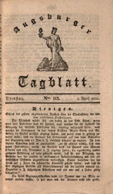Augsburger Tagblatt Dienstag 5. April 1831