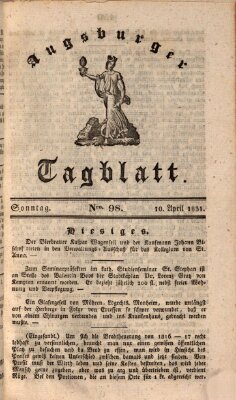 Augsburger Tagblatt Sonntag 10. April 1831
