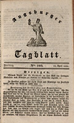 Augsburger Tagblatt Freitag 15. April 1831