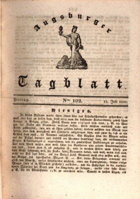 Augsburger Tagblatt Freitag 15. Juli 1831