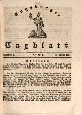 Augsburger Tagblatt Mittwoch 3. August 1831