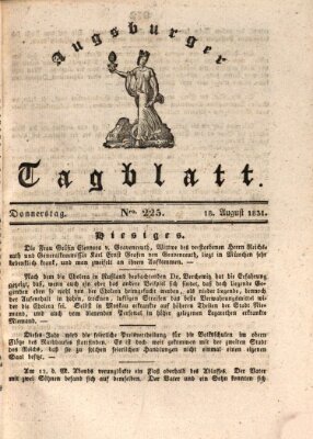Augsburger Tagblatt Donnerstag 18. August 1831