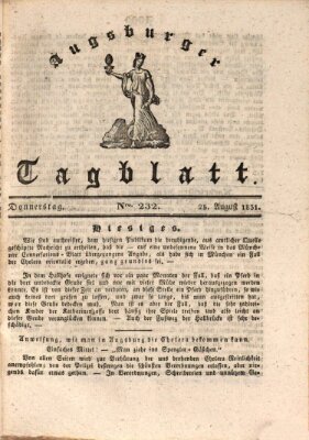 Augsburger Tagblatt Donnerstag 25. August 1831