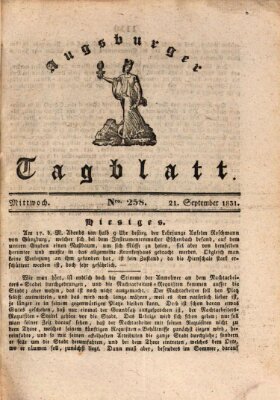 Augsburger Tagblatt Mittwoch 21. September 1831