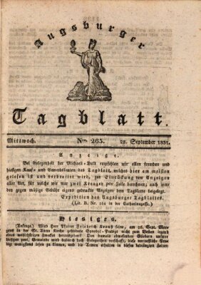 Augsburger Tagblatt Mittwoch 28. September 1831