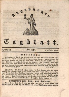 Augsburger Tagblatt Dienstag 4. Oktober 1831