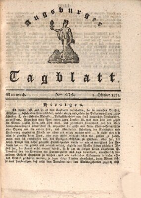 Augsburger Tagblatt Mittwoch 5. Oktober 1831