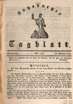 Augsburger Tagblatt Sonntag 26. Februar 1832
