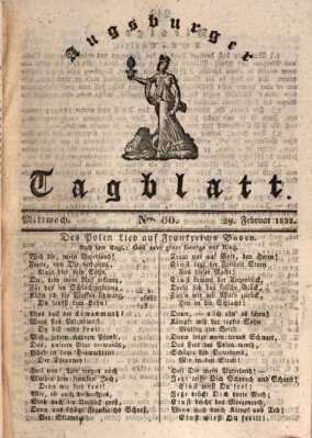 Augsburger Tagblatt Mittwoch 29. Februar 1832