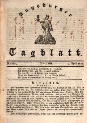 Augsburger Tagblatt Montag 9. April 1832