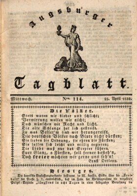 Augsburger Tagblatt Mittwoch 25. April 1832