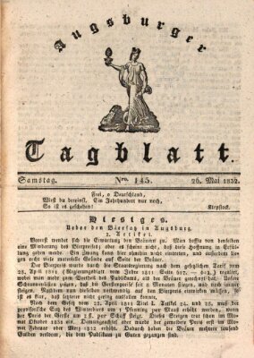 Augsburger Tagblatt Samstag 26. Mai 1832