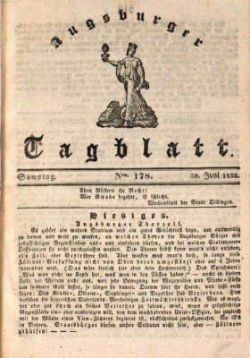 Augsburger Tagblatt Samstag 30. Juni 1832