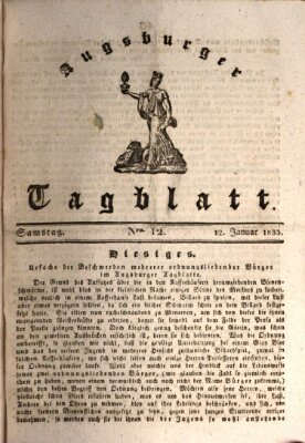 Augsburger Tagblatt Samstag 12. Januar 1833