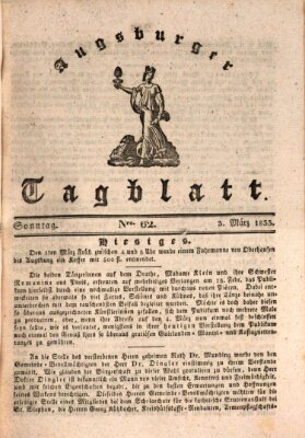 Augsburger Tagblatt Sonntag 3. März 1833