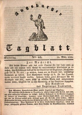 Augsburger Tagblatt Sonntag 24. März 1833