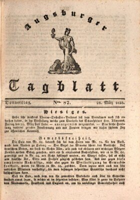 Augsburger Tagblatt Donnerstag 28. März 1833