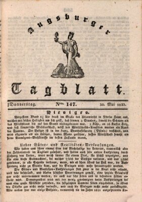 Augsburger Tagblatt Donnerstag 30. Mai 1833