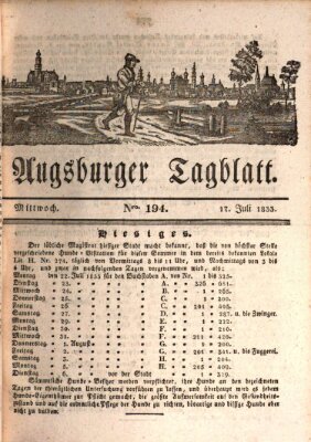 Augsburger Tagblatt Mittwoch 17. Juli 1833