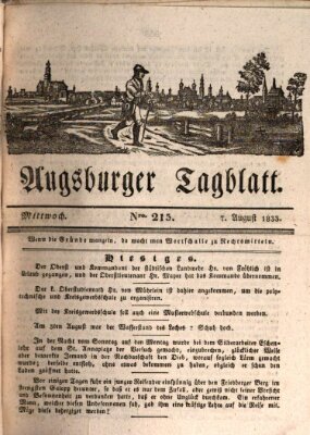 Augsburger Tagblatt Mittwoch 7. August 1833