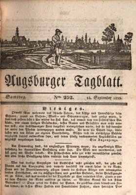 Augsburger Tagblatt Samstag 14. September 1833