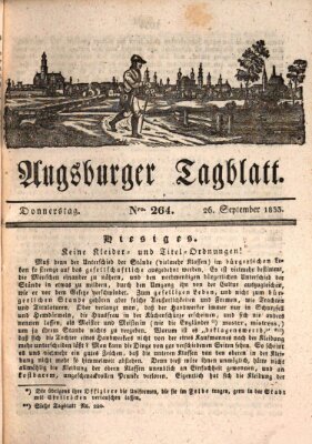 Augsburger Tagblatt Donnerstag 26. September 1833