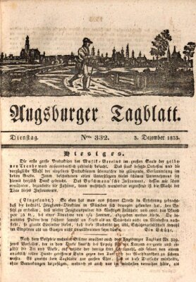 Augsburger Tagblatt Dienstag 3. Dezember 1833