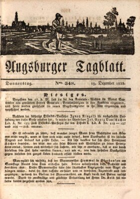 Augsburger Tagblatt Donnerstag 19. Dezember 1833