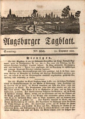 Augsburger Tagblatt Samstag 21. Dezember 1833