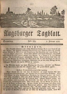 Augsburger Tagblatt Sonntag 2. Februar 1834