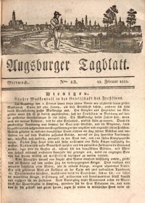 Augsburger Tagblatt Mittwoch 12. Februar 1834