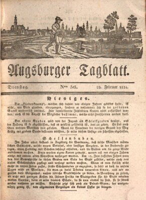 Augsburger Tagblatt Dienstag 25. Februar 1834