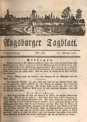 Augsburger Tagblatt Donnerstag 27. Februar 1834