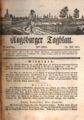 Augsburger Tagblatt Samstag 26. Juli 1834