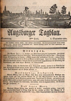 Augsburger Tagblatt Samstag 6. September 1834