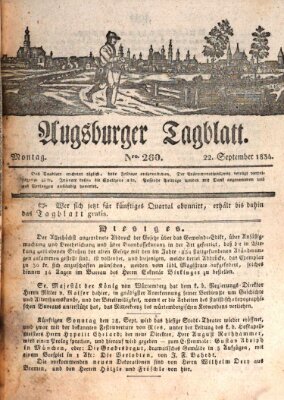 Augsburger Tagblatt Montag 22. September 1834