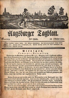 Augsburger Tagblatt Montag 20. Oktober 1834