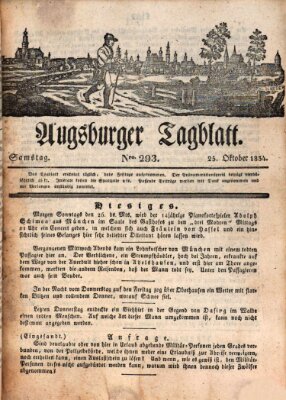 Augsburger Tagblatt Samstag 25. Oktober 1834