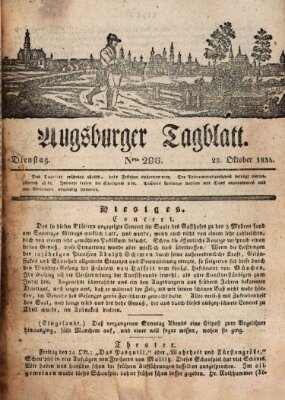 Augsburger Tagblatt Dienstag 28. Oktober 1834