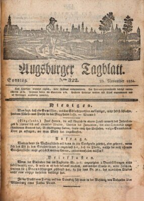 Augsburger Tagblatt Sonntag 23. November 1834