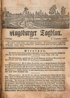 Augsburger Tagblatt Freitag 5. Dezember 1834