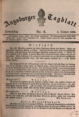 Augsburger Tagblatt Donnerstag 8. Januar 1835