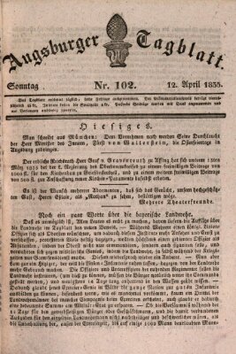 Augsburger Tagblatt Sonntag 12. April 1835