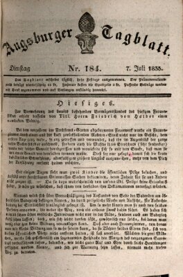 Augsburger Tagblatt Dienstag 7. Juli 1835